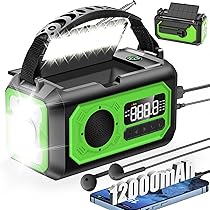 Amazon.co.jp: 【12000mAh電池内蔵】防災ラジオ ソーラー多機能